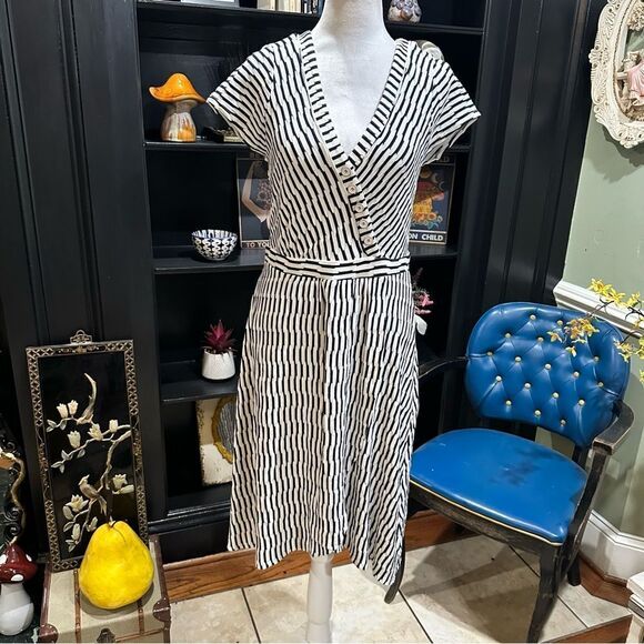 Anthropologies Maeve Paladino Striped Dress Size Medium - Picture 2 of 13